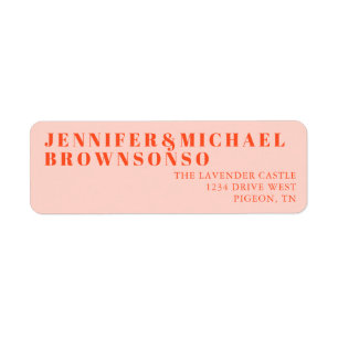 Orange Pinke Minimalistische Hochzeit