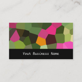Orange, Pinks, grüne, schwarze Abstrakte Visitenka Visitenkarte