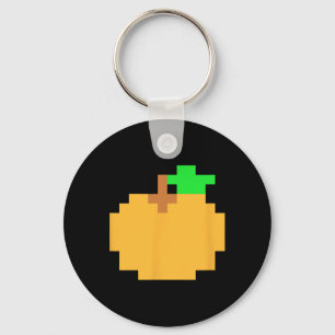Orange Pixel 8-Bit-Arcade-Videospiel passende Kost Schlüsselanhänger