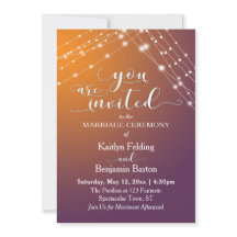Orange Plum Ombre & Light Strings Wedding, b