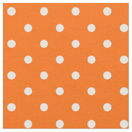 Orange Polka Dosen Fabric Stoff