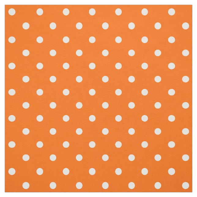 Orange Polka Dosen Fabric Stoff (Muster)