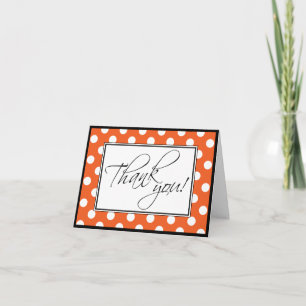 Orange Polka Dot Custom Dankeschön Karte