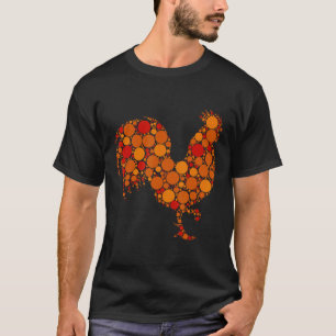 Orange Polka Dot Huhn Internationaler Punkt-Tag T-Shirt
