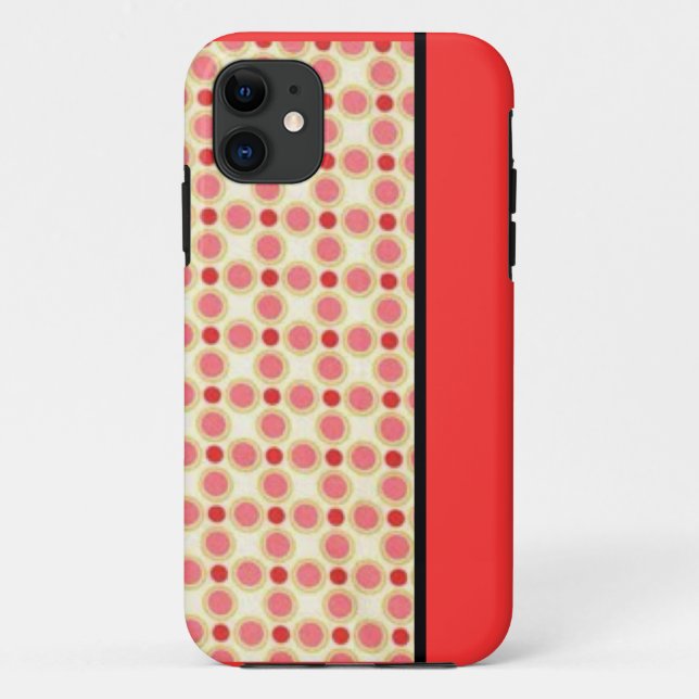 Orange Polka Dot iPhone Case (Rückseite)