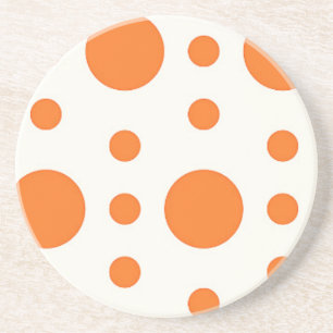 Orange Polka Dot Retro Design Untersetzer