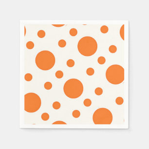Orange Polka Dot Retro Designpapier Nakin Serviette