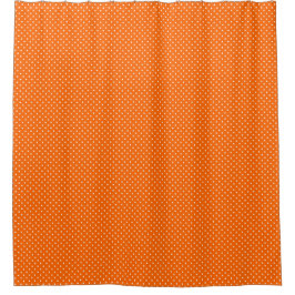 Orange Polka Dots Duschvorhang