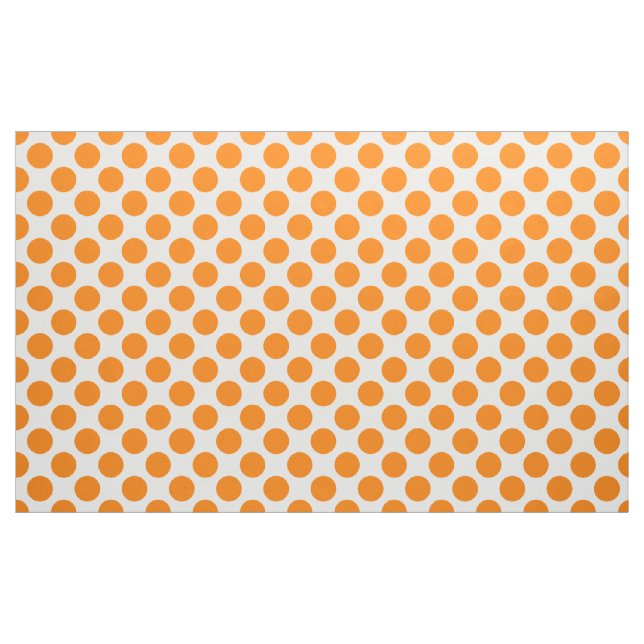 Orange Polka Dots on White Stoff (Yard (91,4 cm))