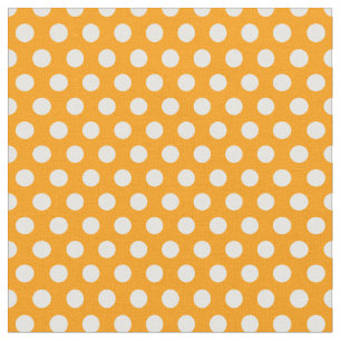 Orange Polka Dots Stoff