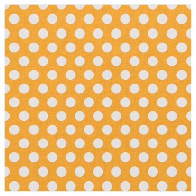Orange Polka Dots Stoff (Nahaufnahme)