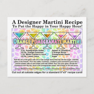 Orange Pomegranate Martini Rezept Postkarte