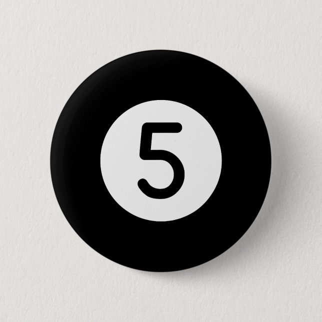 Orange Pool Ll Nummer fünf Billard Snooker Billa Button (Vorderseite)