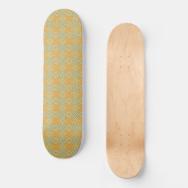 Orange Pop Alternative Diamant Muster Skateboard