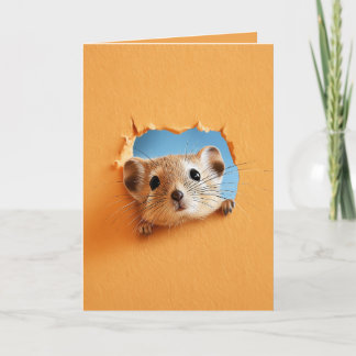 Orange Pop Out Maus Hallo Karte