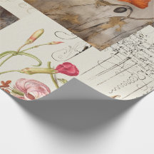 Orange Poppies & Kariert für Decoupage oder Giftwr