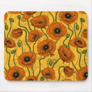 Orange Poppies Mousepad