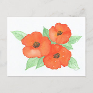 Orange Poppies Postkarte