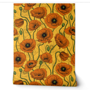 Orange Poppies Tapete