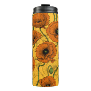Orange Poppies Thermosbecher