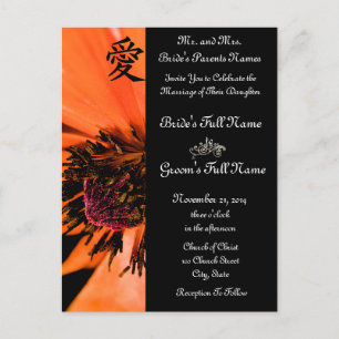 Orange Poppies Wedding Einladungen und Favoriten