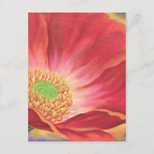 Orange Poppy Blume Malerei - Multi Postkarte