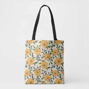Orange Poppy Blume Pattern