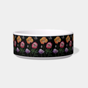 Orange Poppy hübsche Blume dunkel blumenreich Pet Napf