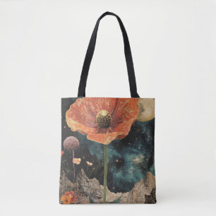 Orange Poppy Under Moonlight