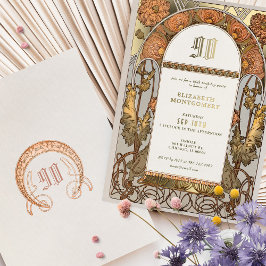 Orange Poppy Vintage Birthday Invite Folieneinladung