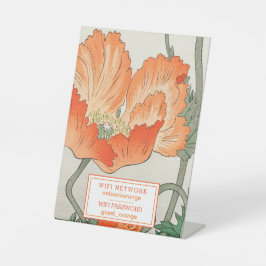 Orange Poppy - WIFI-Passwort-Informationen Sockelschild