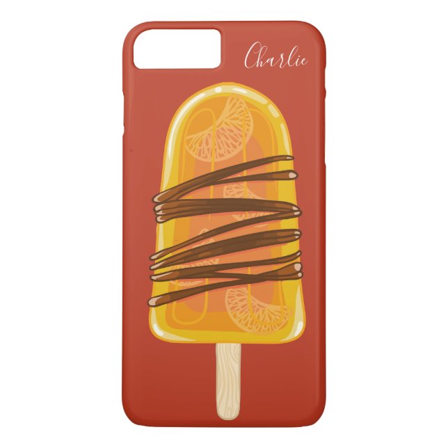 Orange Popsim individuelle Name Case-Mate iPhone Hülle (Rückseite)