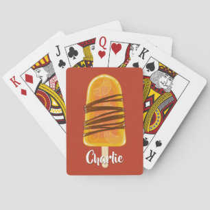 Orange Popsiv individuelle Name spielt Karten Spielkarten