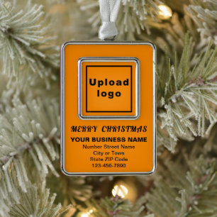 Orange-Portrait-Rectangle-Gerahmt Rahmen-Ornament Silber