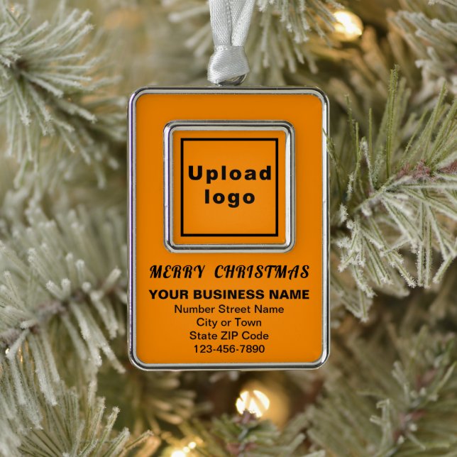 Orange-Portrait-Rectangle-Gerahmt Rahmen-Ornament Silber (Baum)