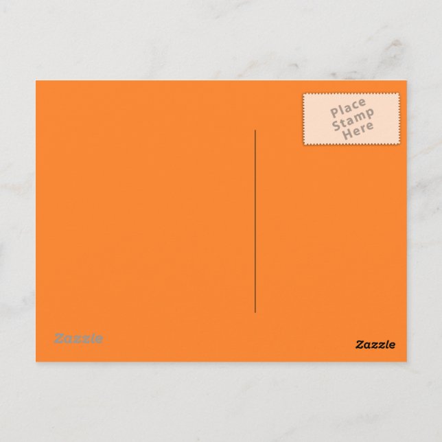 Orange Postkarte (Rückseite)