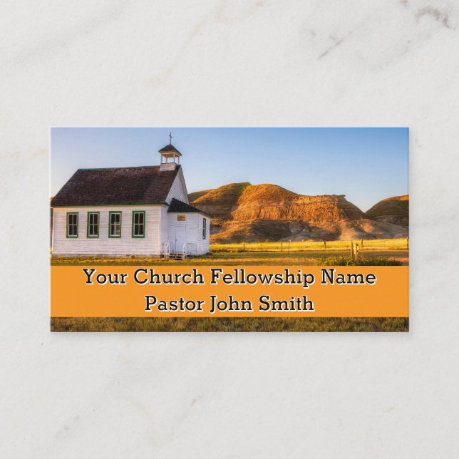 Orange Prairie Church Business Cards Visitenkarte (Vorderseite)