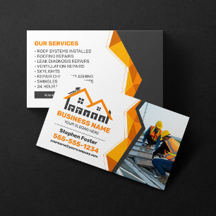 Orange Professional Dachschindeln Haus Visitenkarte