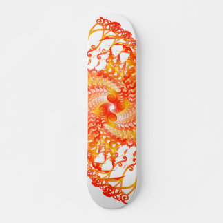 Orange Psychedelic Spirals Skateboard
