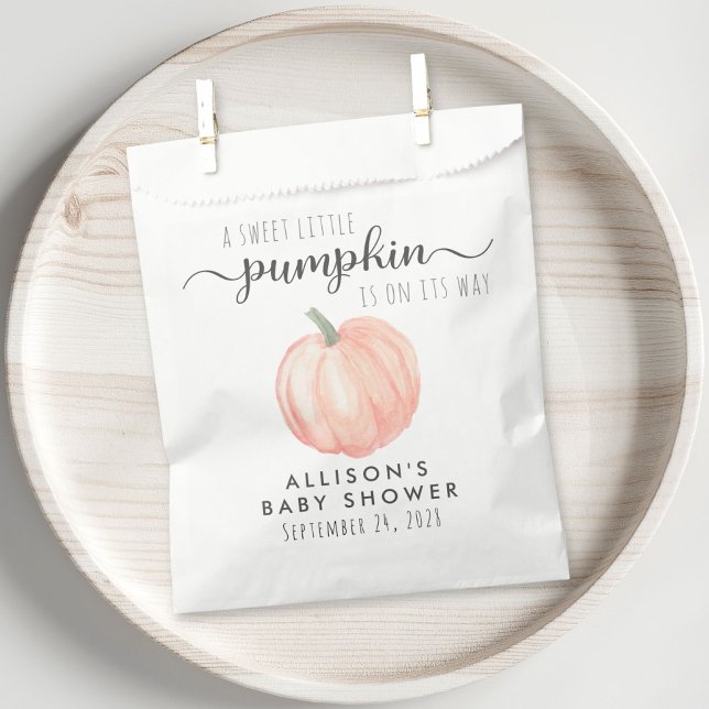 Orange Pumpkin Baby Dusche Vielen Dank Geschenktütchen (Von Creator hochgeladen)