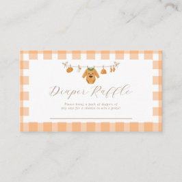 Orange Pumpkin Baby Raffle Enclosure Card 3.5x2 Begleitkarte