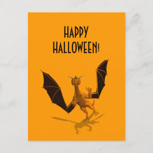 Orange Pumpkin Dragon Postkarte
