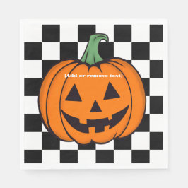 Orange Pumpkin Face Paper Napkin Serviette