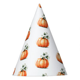 Orange Pumpkin Fall Birthday Party Party Hat Partyhütchen