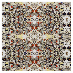 Orange Pumpkin Floral Stoff
