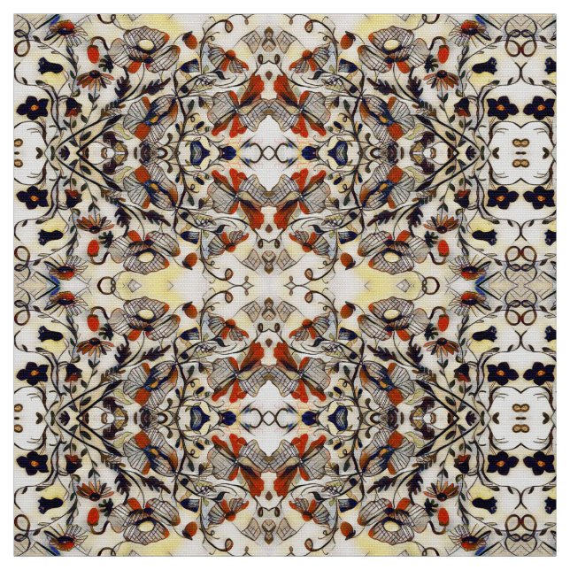 Orange Pumpkin Floral Stoff (Muster)