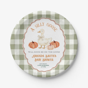 Orange Pumpkin Gänse Baby Duschpapier Teller