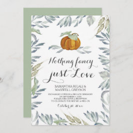Orange Pumpkin Greenery Nichts Extravagante Liebe Einladung