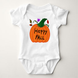 Orange Pumpkin-Herbstlaub Gelb Rot Orange Baby Strampler