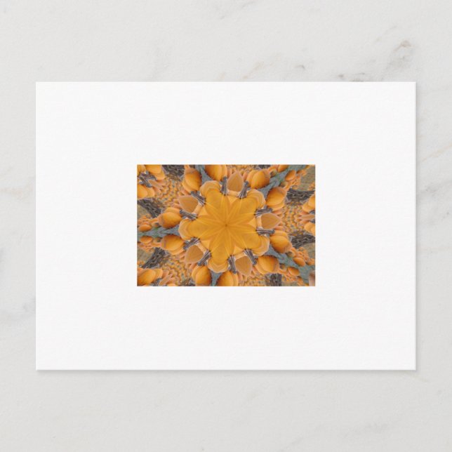 Orange Pumpkin Kaleidoscope Postkarte (Vorderseite)